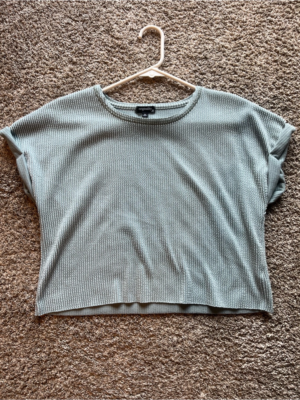 Originality Light Sage Cropped Top